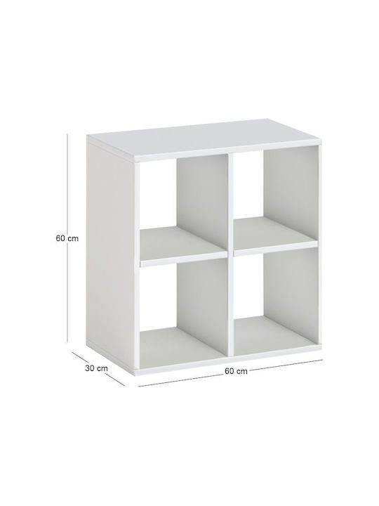 Bücherregal Cube Weiß 60x30x60cm