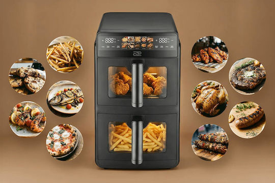 Promis Air Fryer with Double Removable Container 10l Black FRP1560