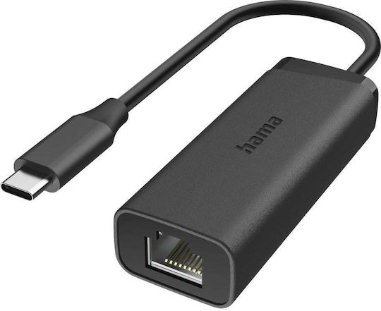 Hama Захранващ Адаптер USB-C 2.5 Гигабитов Ethernet Черен