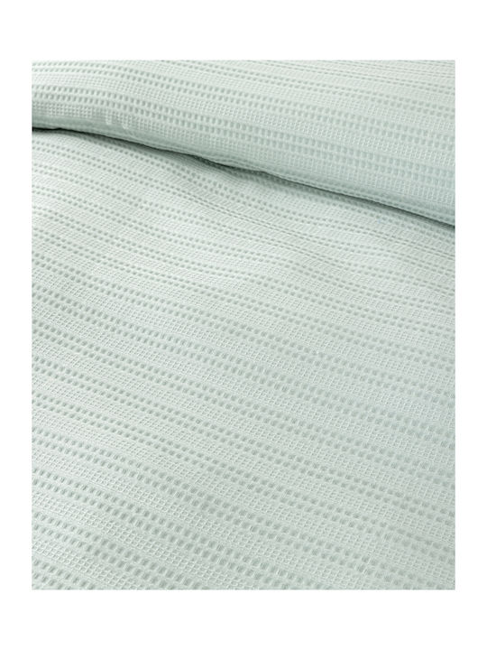 Nima Pique Blanket Single 160x240cm Minty Blue