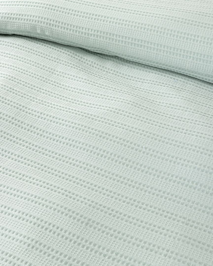 Nima Κουβέρτα Πικέ Μονή 160x240εκ. Minty Blue
