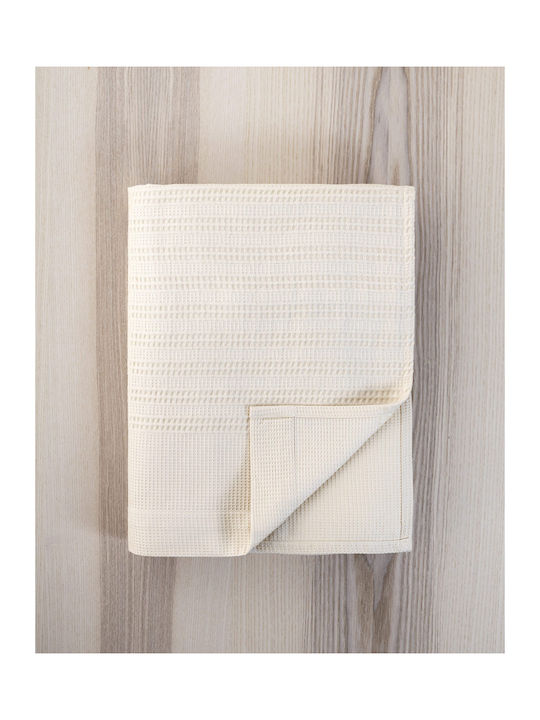 Nima Κουβέρτα Πικέ Μονή 160x240εκ. Sand Beige