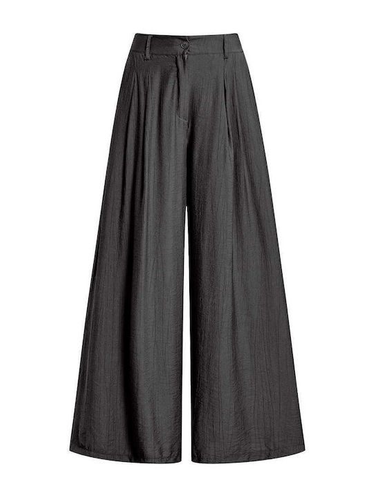 Celestino Hosen für Damen Mit Anliegendem Stoff Loose Fit Schwarz