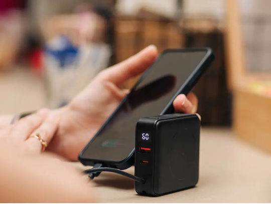 Tracer Scout Power Bank 10000mAh 22.5W με Θύρα USB-A και Θύρα USB-C Power Delivery Μαύρο