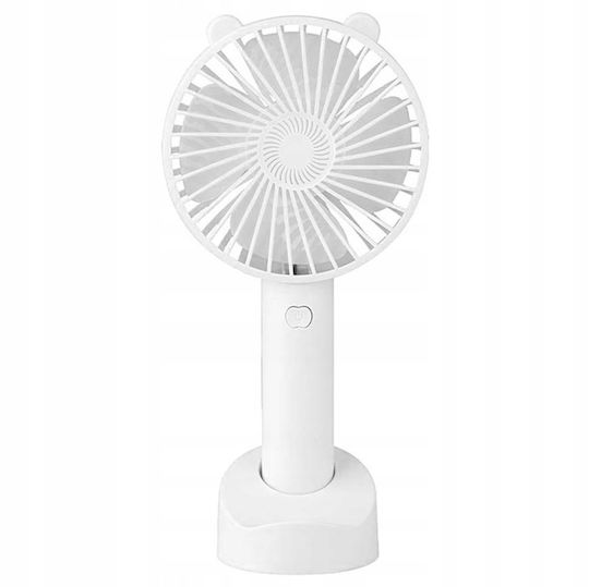 Ventilator De Birou Portabil Zola 3 Setări De Viteză Reîncărcabil Suport Telefon Plastic Alb