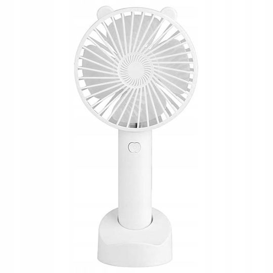 Ventilator De Birou Portabil Zola 3 Setări De Viteză Reîncărcabil Suport Telefon Plastic Alb