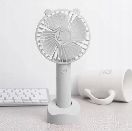 Ventilator De Birou Portabil Zola 3 Setări De Viteză Reîncărcabil Suport Telefon Plastic Alb