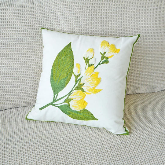 FRIPIA FRIPIA Dekorativer Kissenbezug Gelbes 45x45cm