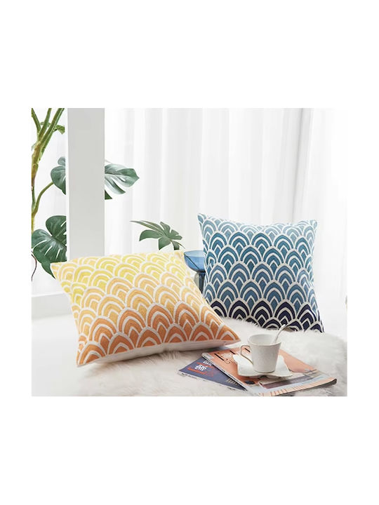 FRIPIA Decorative Pillow Case Blue Gradient 45x45cm