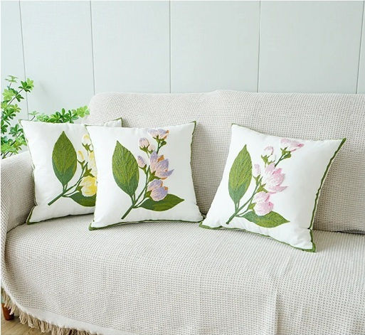 FRIPIA Decorative Pink Pillow Case 45x45cm