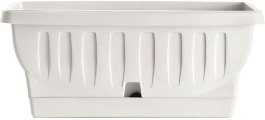 Bama Italy Plastic White Planter Box Bama Italy Plastic White Planter Box
