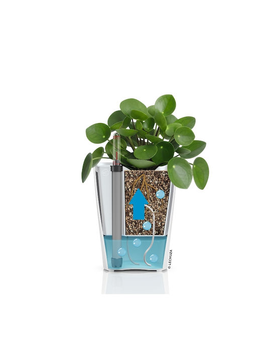 Lechuza Mini Deltini Αυτοποτιζόμενη Γλάστρα Basalt Grey 10x10x13εκ.
