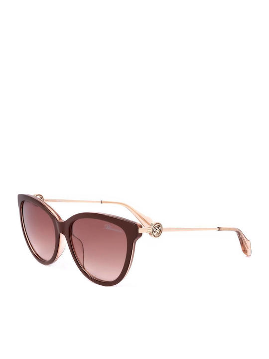 Blumarine Burgundy Sunglasses With Frame Blumarine Burgundy Sunglasses With Frame