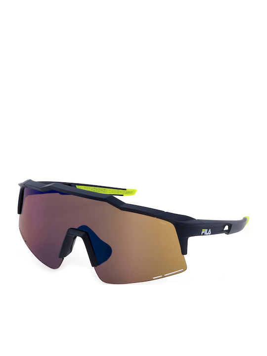 FILA Sunglasses With Horn-Rimmed Frame FILA Sunglasses With Horn-Rimmed Frame