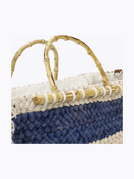 Damenhandtasche aus Rattan Handtasche Schulter Crossbody Blau