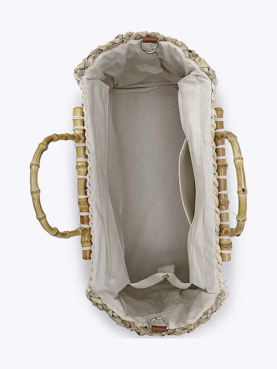 Damenhandtasche aus Rattan Handtasche Schulter Crossbody Blau