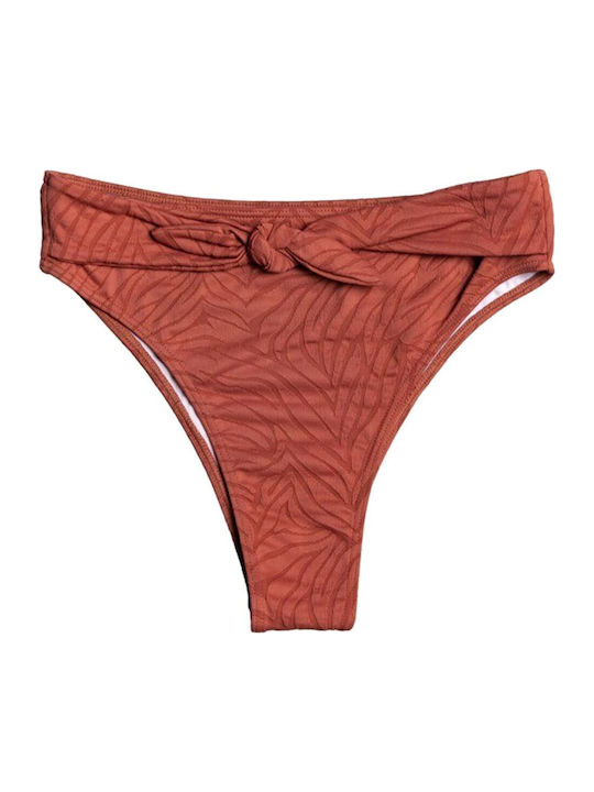 Wild Babe Bikini Slip με Κορδονάκια Καφέ