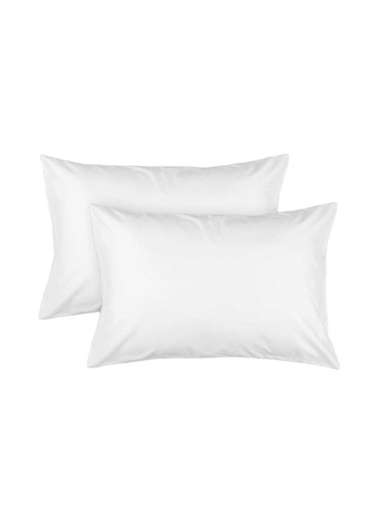 Aglika Σετ Μαξιλαροθήκες White 50x70εκ.