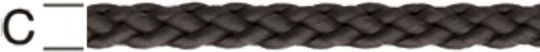 Polypropylene Rope Braided Black 4mm