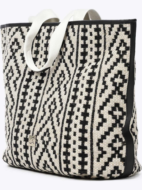 Axel Fabric Beach Bag Black