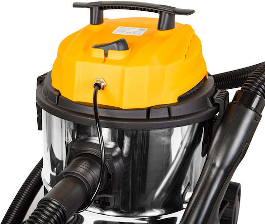 Blow Wet-Dry Vacuum Cleaner with Plastic Container 25lt Silver