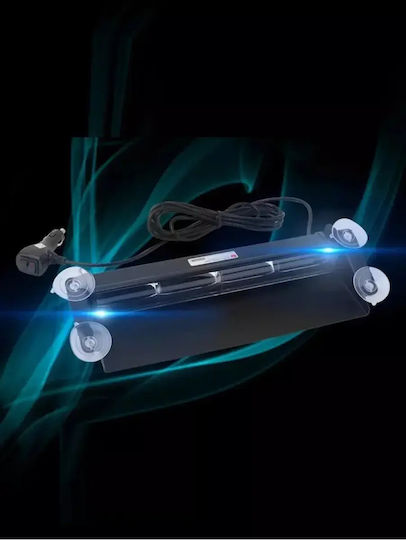 Epagelmatikos Faros Parbriz Hyper2 LED Albastru Roșu Strobe Semnalizare 12/24V 12 Hypersmd LED 18000lm Tc-409