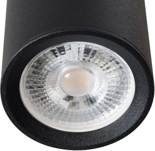 kelvo Duct Single Spot with GU10 Lamp Adapter in Black Colour