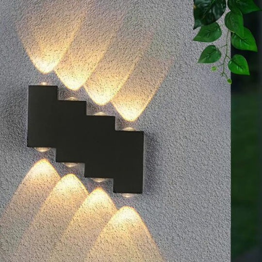 Led Wall Light Ax232 Outdoor 8 Sources 8w Black 3000k