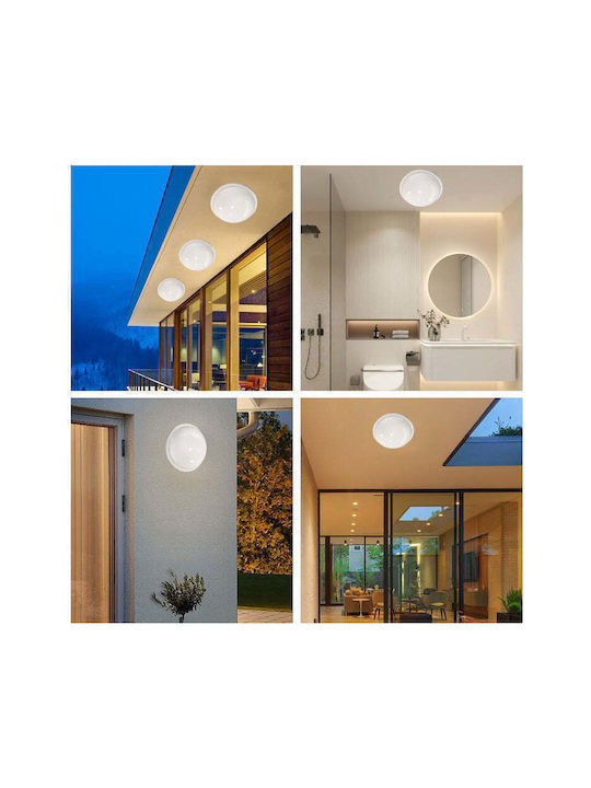 Ax310/162wh Außenwandleuchte Mit Integrierter LED Doppelstrahl Warmweiß 3000K Durchmesser 16,2 cm Ip65 Weiß