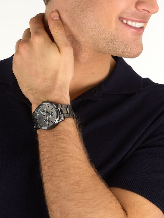 Edition Men's Watch 42mm Battery Chronograph With Grey Steel Bracelet