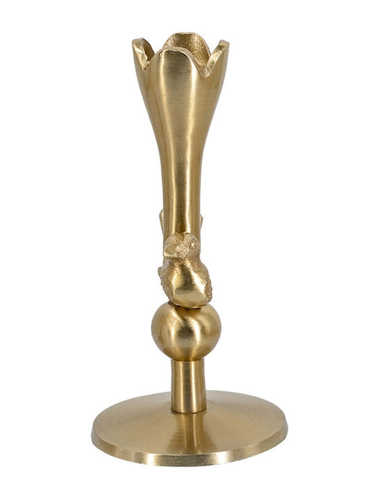 Artekko Metal Candle Holder in Gold Color 8.3x15.3x8.3cm