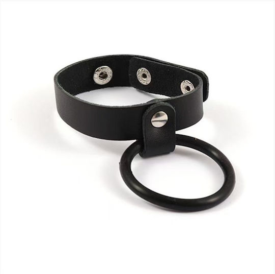 Aph Δαχτυλίδι Πέους Μαύρο Λουρί Penis Ring Strap Black Jjh-001