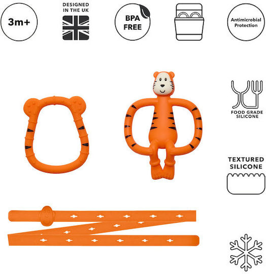 Matchstick Monkey Tiger Inel Dentar De Silicon Pentru 3 Luni+