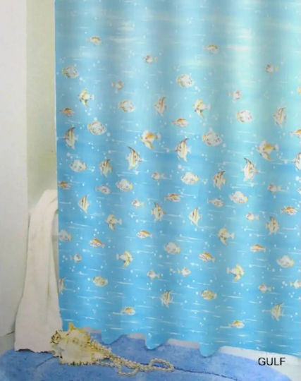 Bisk Shower Curtain Blue