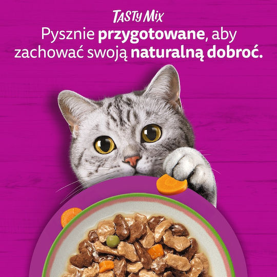 Whiskas Tasty Mix Υγρή Τροφή για Γάτες 40x85gr