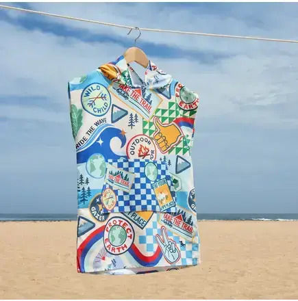 Dock & Bay Kid's Quickdry Beach & Swimming Pool Poncho Into Wild Microfiber 3-5 Years