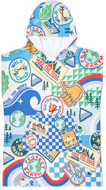Dock & Bay Kid's Quickdry Beach & Swimming Pool Poncho Into Wild Microfiber 6-10 Years