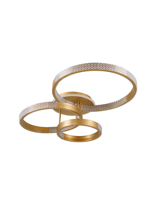 Kelvo Diamond Klv-101-0228 Ceiling Light Led 100w 10000lm 360° Ac 220-240v Ip20 Adjustable White Cct Remote Control 2700k to 6000k Dimmable Lumileds Smd Chip Gold Platinum W80 X D50 X H20cm 3 Years Warranty Klv-101-0228