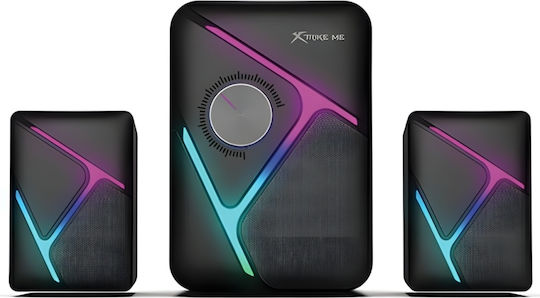 Xtrike Me SK-610 Компютърни тонколони 2.1 с RGB осветление и мощност 11W в Черен цвят