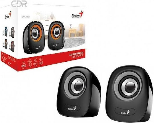Genius SPQ-160 Ηχεία Υπολογιστή 2.0 με Ισχύ 6W σε Γκρι Χρώμα
