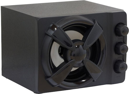 Spacer SPB Thunder Ηχεία Υπολογιστή 2.1 με RGB Φωτισμό και Ισχύ 11W Μαύρα