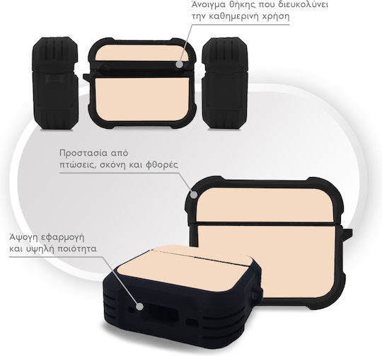 Sonique Husă Din Silicon Seria Colorbloc Bej Pentru Apple AirPods Pro 3