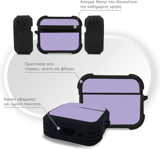 Sonique Colorbloc Series Silikonhülle in Lila Farbe für Apple AirPods Pro 3