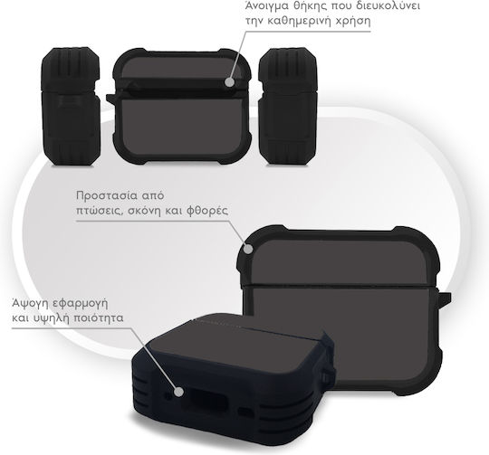 Sonique Colorbloc Series Калъф от Силикон в Сив Цвят за Apple AirPods Pro 3