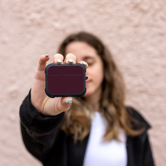Sonique Colorbloc Series Silicone Case in Burgundy for Apple AirPods Pro 3