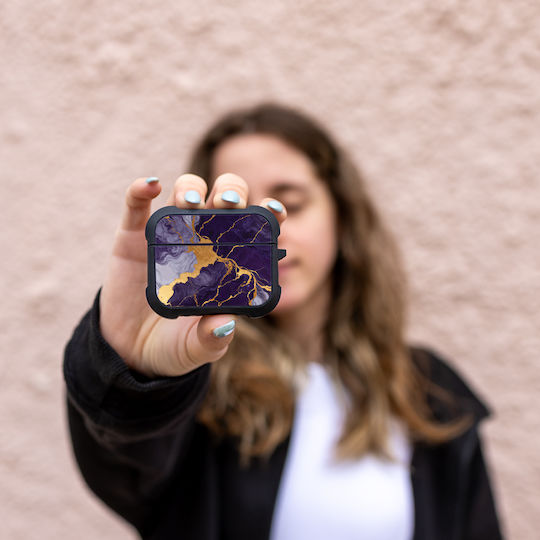 Sonique Seria Marble Husă Din Silicon Violet Pentru Apple AirPods Pro 3