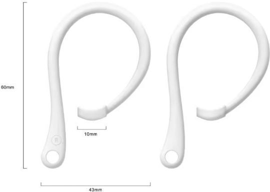 Ear Hook σε Μαύρο χρώμα για Apple AirPods 1 / AirPods 2