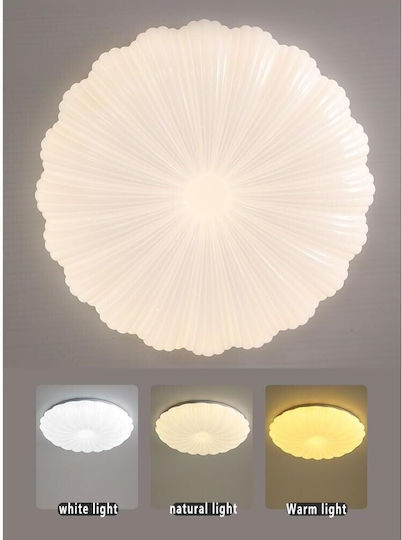 Led Таванна Лампа Margareta 35 См 32w 3000k 4000k 6000k Бял Метал Акрил