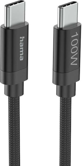 Hama USB Typ-C Kabel Länge 3 M 100W Schwarz 201749