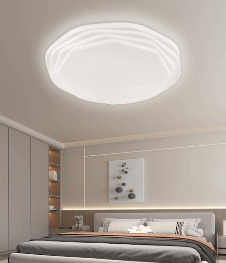 Plafonieră Led 23 Cm 22w 3000k 4000k 6000k Alb Metal Acril